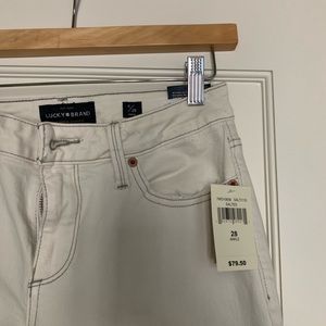 Lucky brand, NWT, size 28, White unhemmed jeans